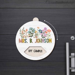 Personalized Work From Home Privacy Sign, Customize Work Statuses, Rotating Slider Sign for Office Door, Do Not Disturb Door Sign