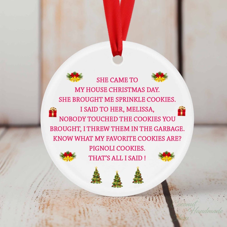 She Brought Me Sprinkle Cookies, Ugly Christmas Ornament, RHONJ