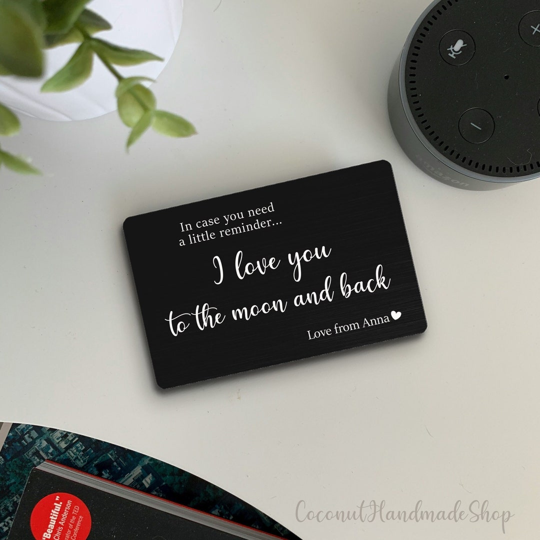 Clesellix Love Note Wallet Card – Graviert, Aus Edelstahl, Für Brieftasche, Geschenk Für Ihn