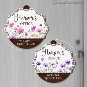 Personalized Office Door Sign, Rotating & Spinning Office Sign, Door Sign with Rotating Status, Rotating Slider Sign for Office Door