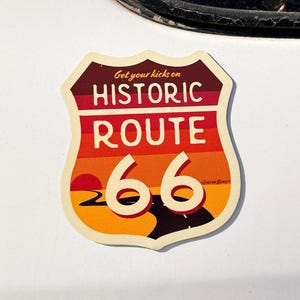 Retro Route 66 Magnet | Travel Magnet | Car Magnet