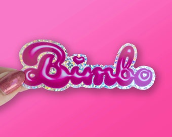 Bimbo Sticker | Glitter Bimbo Sticker | Bimbo Bumper Sticker | Y2K Sticker | Girly Sticker | Pink Sticker