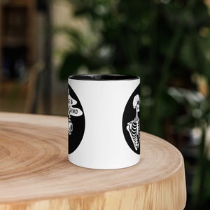 Rise and Grind Skeleton Coffee Mug | Skeleton Mug | Coffee Mug Funny