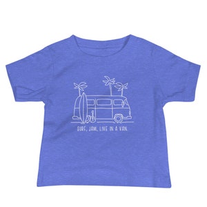 Surf, Jam, Live In A Van T-Shirt | Baby Toddler 6-24 months | Unisex | Baby Shower Gift