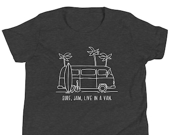 Surf Jam Live in a Van Kids Youth T shirt Unisex Etsy