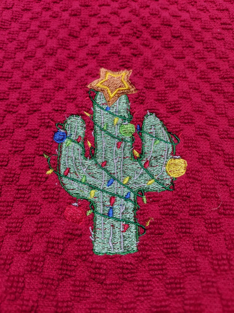 Arizona Saguaro Cactus Desert Christmas Tree Embroidered ...