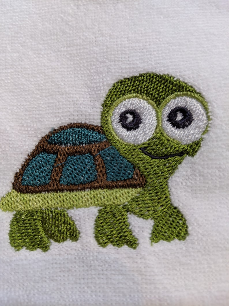 Cute little Turle or Tortoise and It Can Be Personalized Embroidered Baby Bib Free Shipping