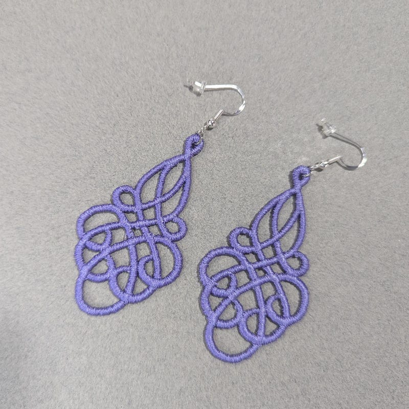 Feather Earrings- Periwinkle
