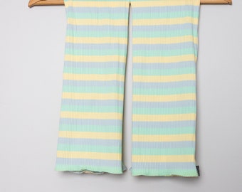 Striped Knit Ballet Leg Warmers | Yellow, Grey, Lime Green