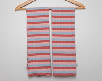 Striped Ballet Leg Warmers | Pink, Red, Grey, Ribbed Knit