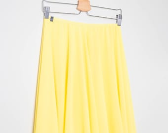 Sunshine Yellow Chiffon Ballet Dance Skirt | Rolled Hem, Elastic Waist