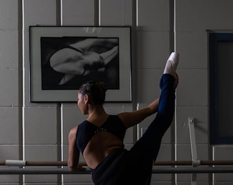 Organic Cotton Knit Ballet Legwarmers - Navy Blue, Full Length