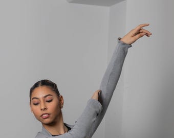Ballet Warm Up Bolero – Long Sleeve Organic Cotton Knit Shrug