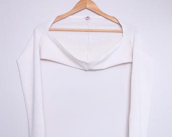 Bolero de punto suave color crema color blanco para ballet – Bolero cálido