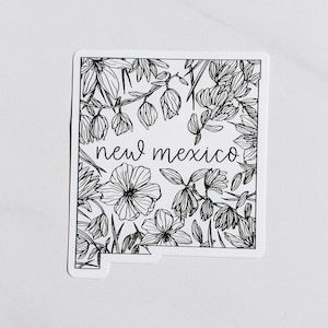 New Mexico sticker | NM state flower | Yucca flower | floral | waterproof | vinyl decal | water bottle | laptop | phone | Fleurish & Fable