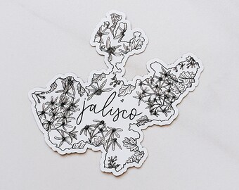Jalisco MAGNET | Mexico state magnet | velvet groundsel magnet | floral | state pride | calligraphy | home decor | Fleurish & Fable