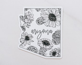 Arizona MAGNET | AZ state flower | saguaro cactus blossom magnet | floral | whiteboard, refrigerator, school, office | Fleurish & Fable