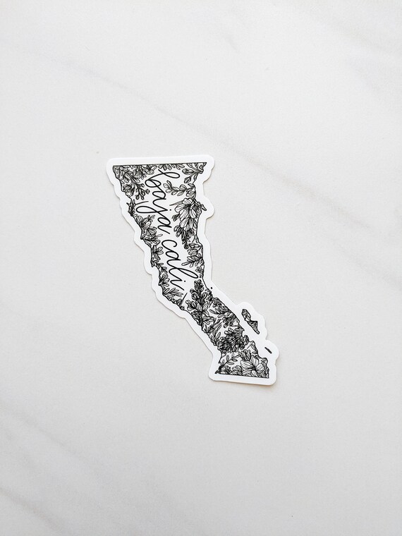 Floral California Decal Floral California Decal