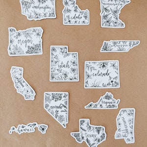 Idaho Sticker ID State Flower Syringa Vinyl Decal Waterproof After 24 ...