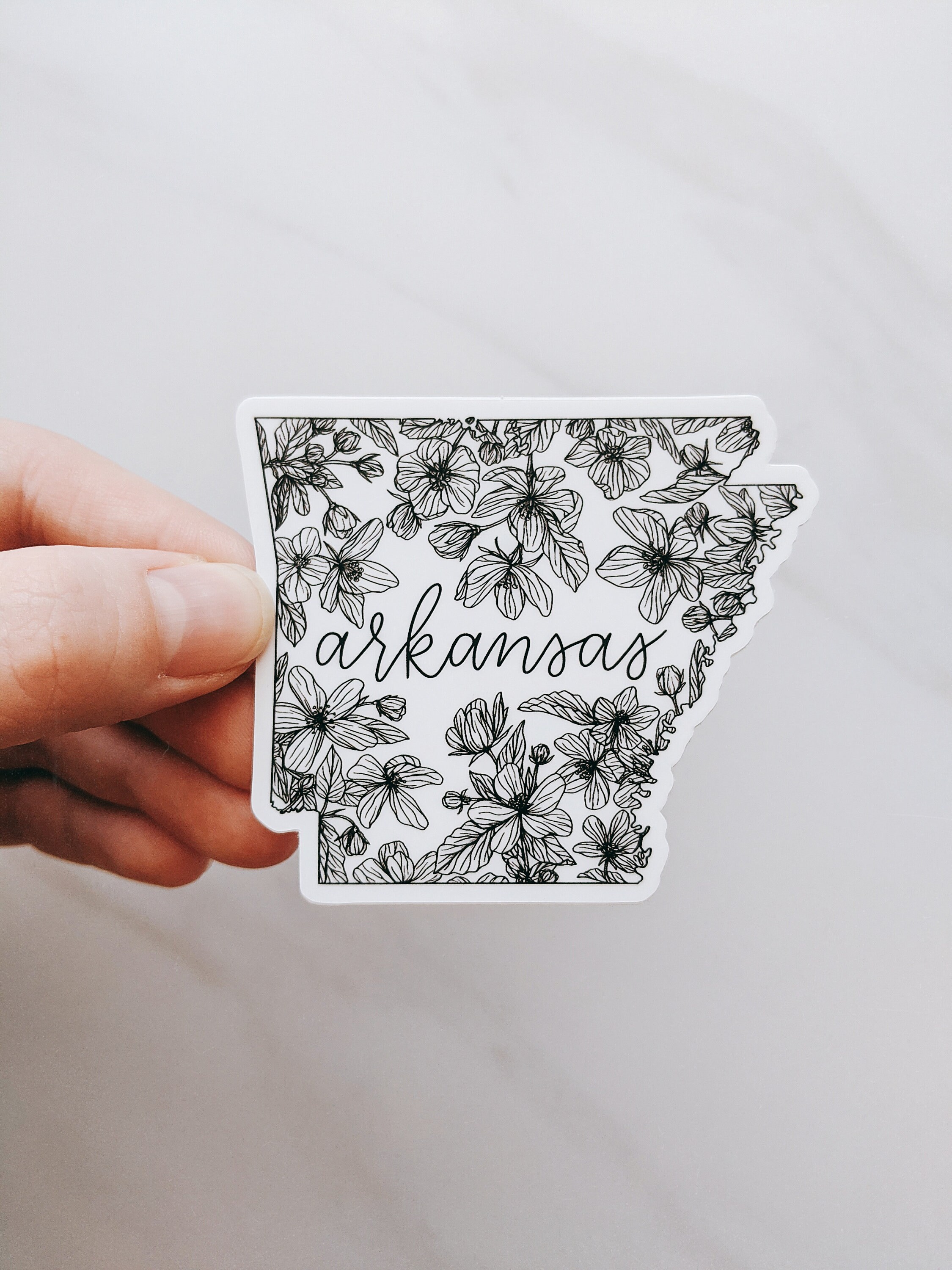 Arkansas Sticker AR State Flower Apple Blossom Floral - Etsy
