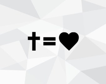 Cross Equals Love Etsy