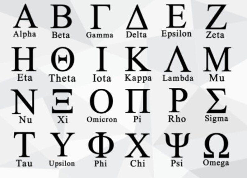 Custom Greek Letter Decal Personalized Greek Letters Etsy