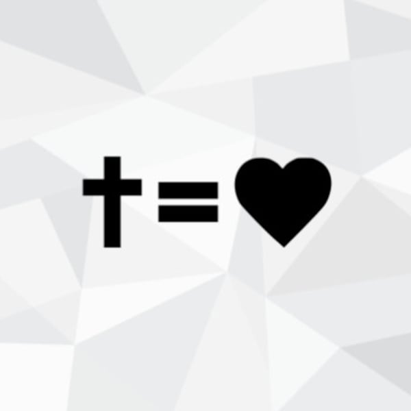 God Equals Love Decal - Cross equals Love Car Decal