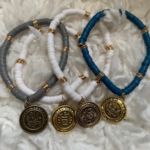 Military jewelry army navy Air Force marines bracelet. Veterans Day gift
