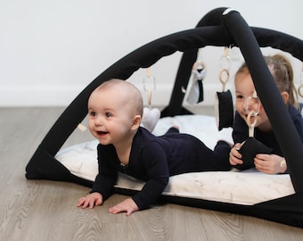 Coco Bean Luxury Baby Play Mat - Marble Black