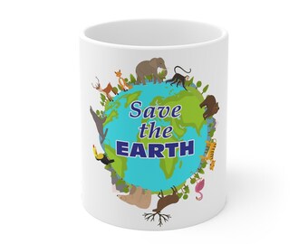 Vajillas 11oz Taza No Hay Planeta B Ninos De Pie En Tierra Globe Salvar El Planeta Casa Jardin Y Bricolaje Coalco Cl