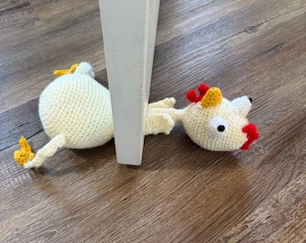Squished Chicken Doorstop Crochet Pattern: Market Make (PDF Pattern)
