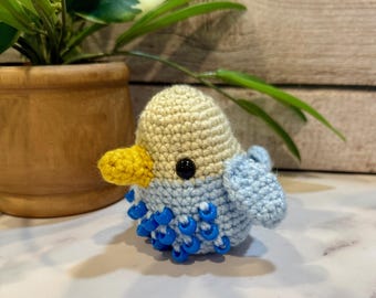 Fidget Baby blauer Vogel Häkelanleitung (PDF)