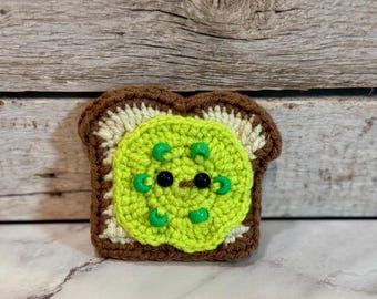 Crochet Beaded Avocado Toast Fidget Pattern (PDF Pattern) Beginner Friendly