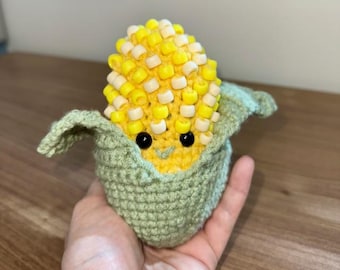 Crochet Corn Fidget Toy Pattern: No-Sew Beaded Design (PDF Pattern)
