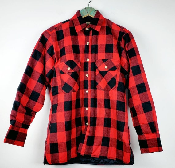 Vintage 1960's Sears Buffalo Plaid Hunting Jacket… - image 1