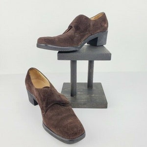 Vtg Salvatore Ferragamo Boutique Women&#39;s Brown Suede Shoe Sz 7.5 AA MUST SEE!