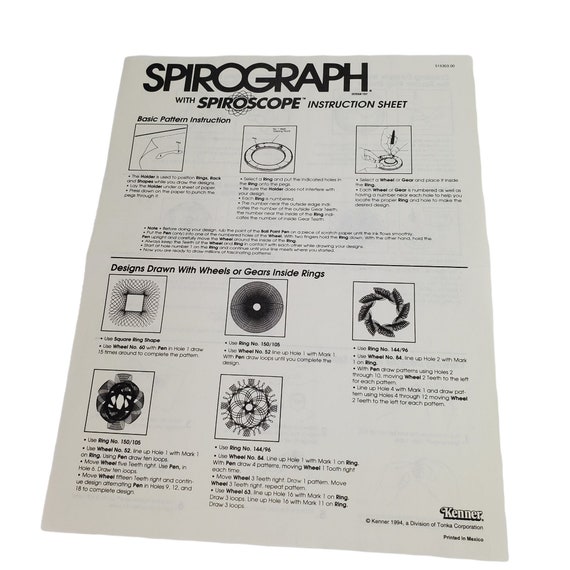 Vintage 1994 Spirograph With Spiroscope by Kenner, Design Toy, IOB 