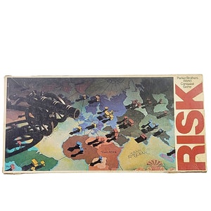 Vintage Parker Brothers World Conquest Board Game Risk Complete No. 44- 1975