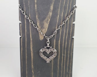 Vintage Brighton Y2K Large Heart Medallion 20” Adjustable Chain Necklace