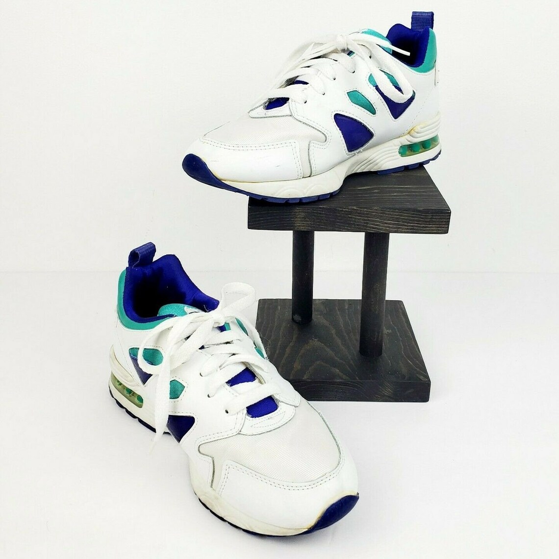 Vintage 90s Gitano Blade Women's Techna Fit White Multicolored Sneakers Sz 5.5, foto 1 di 5