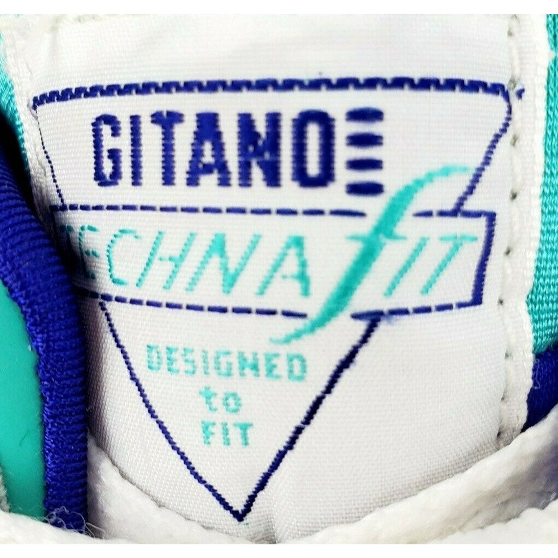 Vintage 90s Gitano Blade Women's Techna Fit White Multicolored Sneakers Sz 5.5, foto 2 di 5