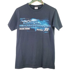 Vtg Chase Authentic Carl Edwards Fastenal The Blue Team Nascar 99 T-Shirt Sz S