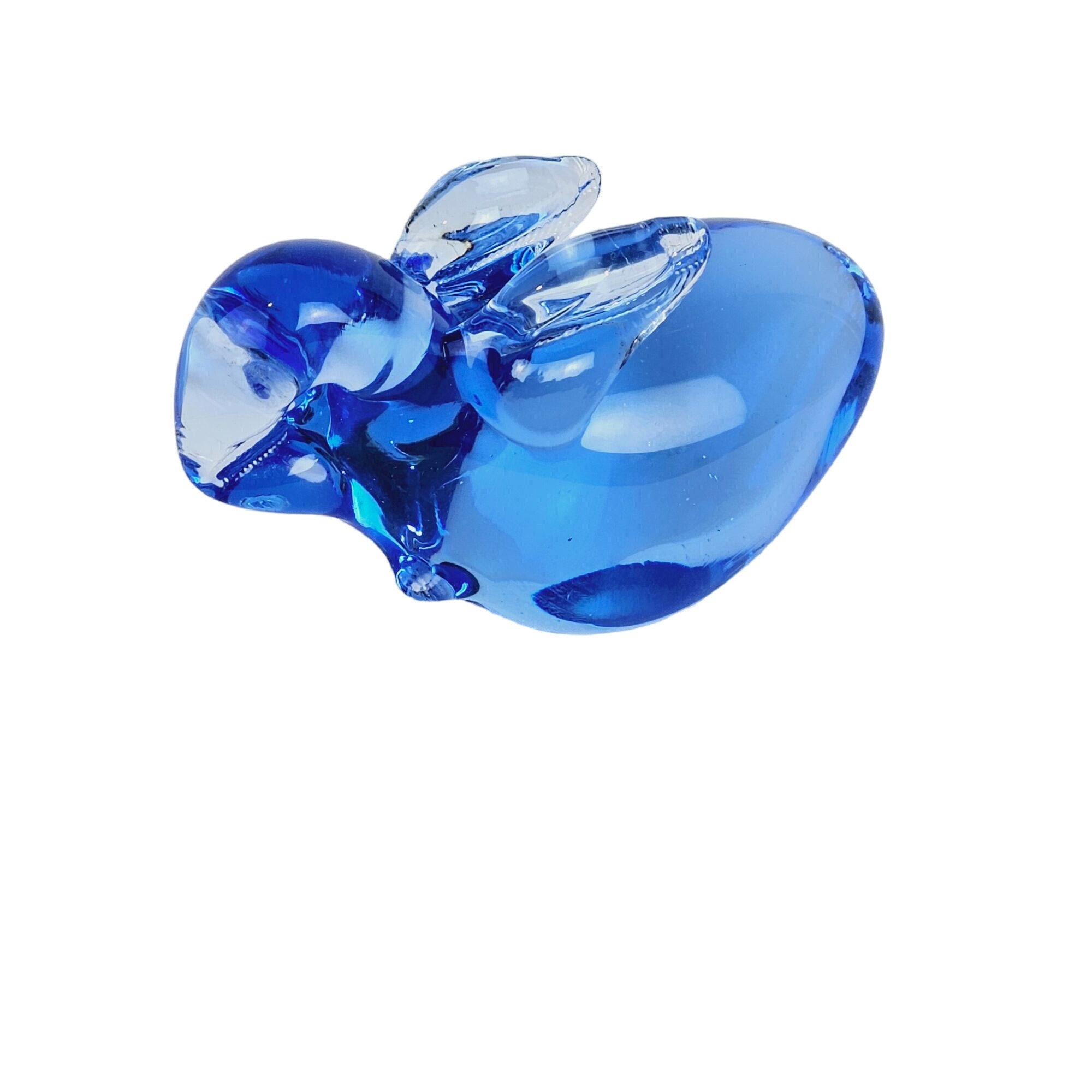 Lead Crystal Rabbit Vintage Rabbit Soft Blue Lead Crystal Art Glass Figurine - Etsy