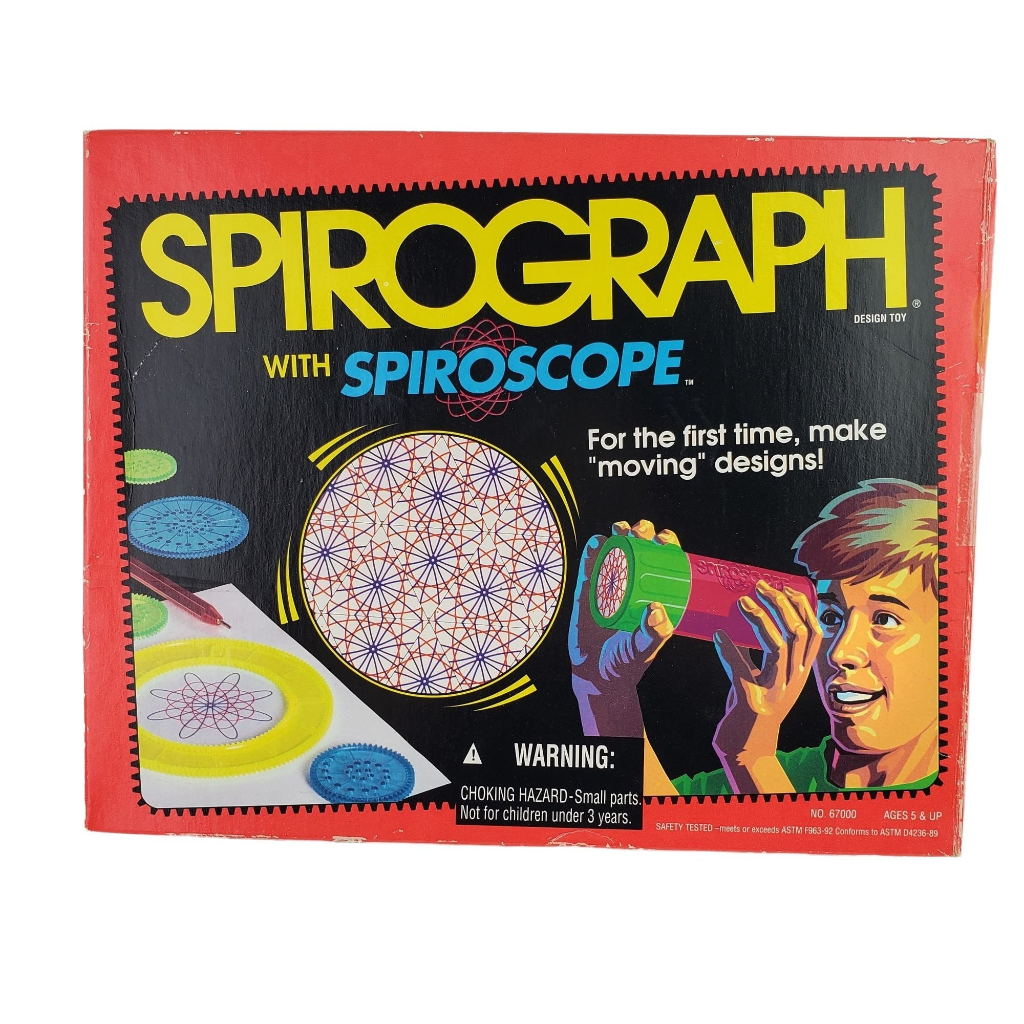 Vintage 1994 Spirograph With Spiroscope by Kenner, Design Toy, IOB 