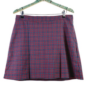 Vintage Y2K 2001 Tommy Jeans Plaid Pleated Mini Skirt Jr Size 11
