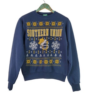 Vintage 90&#39;s Champion Eco Fleece Southern Union Christmas Holiday Sweatshirt, XS