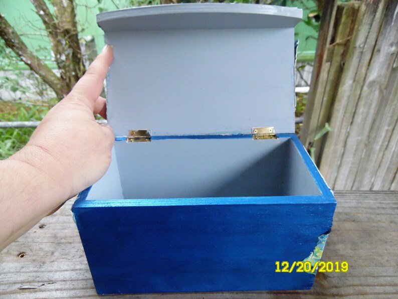 Blue Dream Treasure Stash Box Medium Size Flip Top Etsy