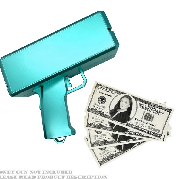 Prop Custom Fake Money Cash Bills Play Bachelorette Party Birthday Wedding Bachelor Money Gun Compatible Hundreds 100