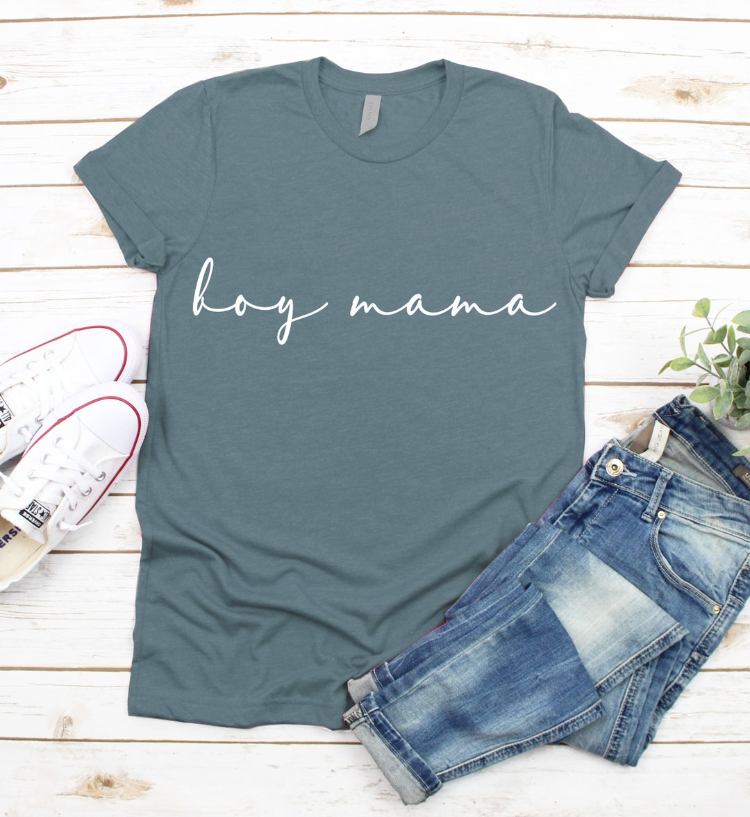 Boy Mama Tshirt Tee Tshirt Funny Cute Workout Boy Mom Mommy Momma Mens