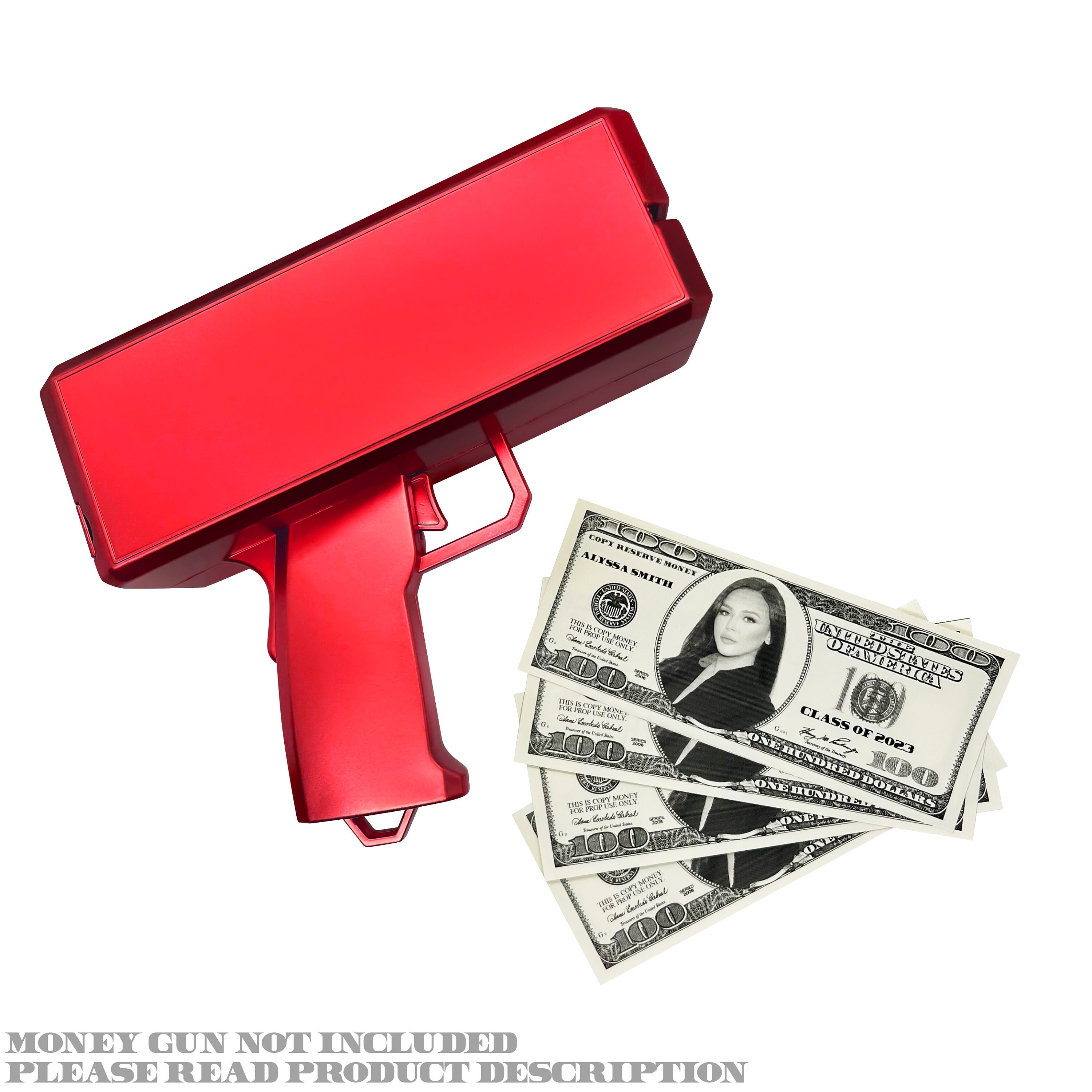 Prop Custom Fake Money Cash Bills Play Bachelorette Party Birthday Wedding Bachelor Hundreds 100 (Money Gun Compatible, Not Included)